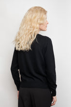 Load image into Gallery viewer, Classic Ribbed Cashmere Crewneck Sweater - Black