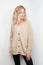 Load image into Gallery viewer, Luxe Relaxed Fit Cashmere Cardigan - Beige