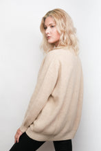 Load image into Gallery viewer, Luxe Relaxed Fit Cashmere Cardigan - Beige