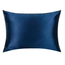 Load image into Gallery viewer, Navy Blue Mulberry Silk Pillowcase – King Size, Zip Closure