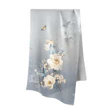 Load image into Gallery viewer, Misty Peony Pure Mulberry Silk Extra Large Long Scarf