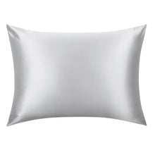 Load image into Gallery viewer, Silver Mulberry Silk Pillowcase – King Size, Zip Closure