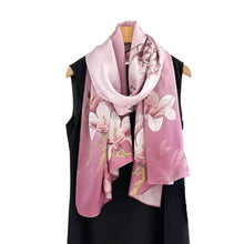 Load image into Gallery viewer, Magnolia Serenity Pure Mulberry Silk Extra Large Long Scarf