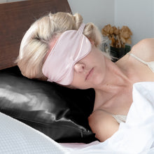 Load image into Gallery viewer, Black Silk Pillowcase - NZ Standard Size -  Zip Closure - Lovesilk.co.nz