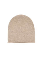 Load image into Gallery viewer, Cashmere Unisex Roll-Edge Beanie - Beige