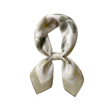Load image into Gallery viewer, Morning Meadow Pure Mulberry Silk Square Scarf Bandana