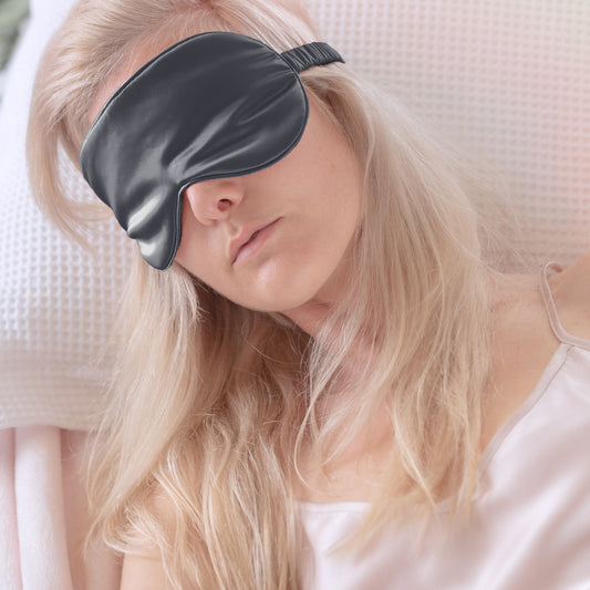 Silk Sleep Eye Mask - Grey - Lovesilk.co.nz