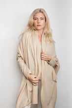 Load image into Gallery viewer, Versatile Pure Cashmere Wrap & Scarf - Cream