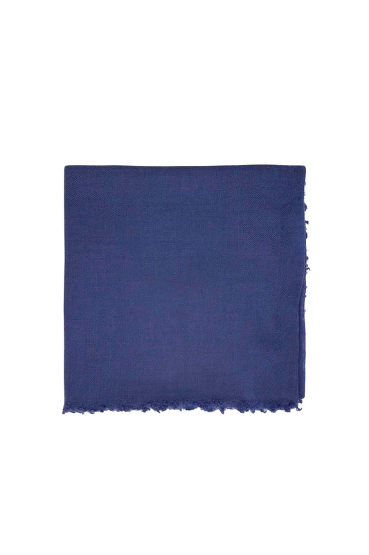 Berry blue ultrafine cashmere scarf folded square, flat view – Love Cashmere NZ