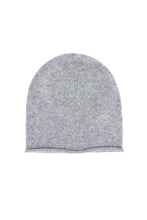 Load image into Gallery viewer, Cashmere Unisex Roll-Edge Beanie - Grey