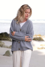 Load image into Gallery viewer, Luxe Relaxed Fit Cashmere Cardigan - Grey