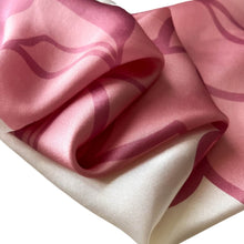 Load image into Gallery viewer, Pink Magnolia Pure Mulberry Silk Square Scarf Bandana