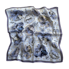 Load image into Gallery viewer, Purple Petals Pure Mulberry Silk Scarf Bandana
