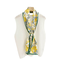 Load image into Gallery viewer, Sunny Daffodil Pure Mulberry Silk Long Scarf Silk Twilly
