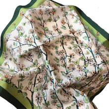 Load image into Gallery viewer, Butterfly Orchard Pure Mulberry Silk Square Scarf Bandana