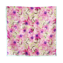 Load image into Gallery viewer, Chrysanthemum Bloom Pure Mulberry Silk Scarf Silk Bandana
