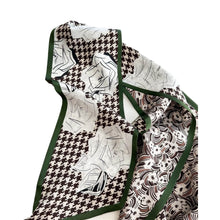 Load image into Gallery viewer, Modern Rose Pure Mulberry Silk Long Scarf Silk Twilly