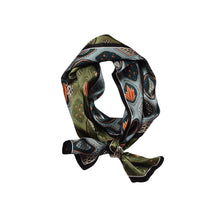 Load image into Gallery viewer, Greenery Delight Pure Mulberry Silk Long Scarf Silk Twilly