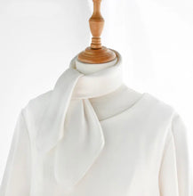 Load image into Gallery viewer, Timeless Ivory Pure Mulberry Silk Scarf Bandana
