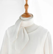 Load image into Gallery viewer, Timeless Ivory Pure Mulberry Silk Scarf Bandana