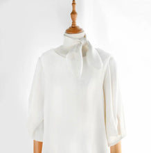 Load image into Gallery viewer, Timeless Ivory Pure Mulberry Silk Scarf Bandana