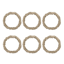 Load image into Gallery viewer, 6 Pack Premium Mini Mulberry Silk Scrunchies - Champagne