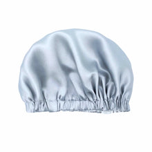 Load image into Gallery viewer, Classic Double Layer Adjustable Women Mulberry Silk Hair Hair Wrap Bonnet -Silver