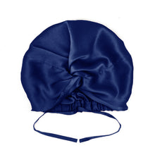 Load image into Gallery viewer, Viridian Silver Mulberry Silk Hair Bonnet – Double-Lined, Adjustable Fit