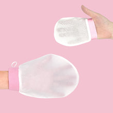 Load image into Gallery viewer, 100% Silk Exfoliating Body Glove + Face Mitt. TikTok Famous Silk Exfoliating Mitt NZ