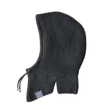 Load image into Gallery viewer, Silk-Lined Ribbed Cashmere Balaclava Black