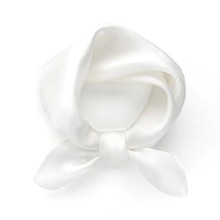 Load image into Gallery viewer, Timeless Ivory Pure Mulberry Silk Scarf Bandana
