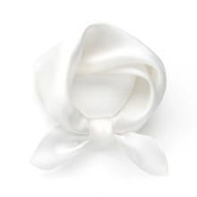 Load image into Gallery viewer, Timeless Ivory Pure Mulberry Silk Scarf Bandana
