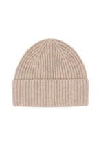 Load image into Gallery viewer, Cashmere Unisex Striped Beanie - Beige