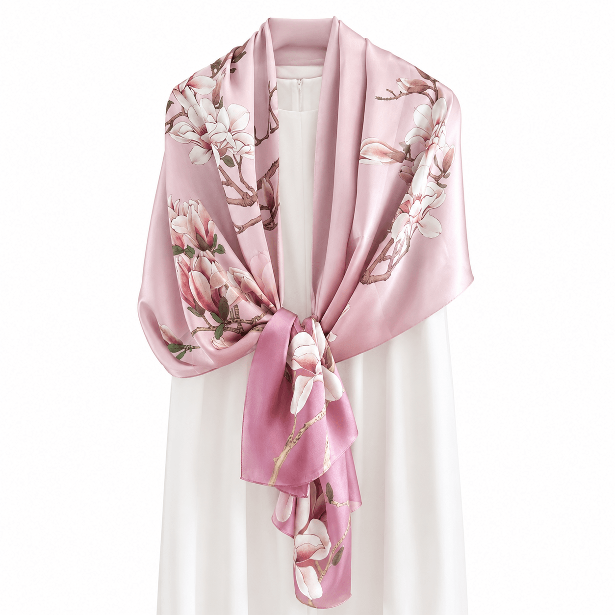 Magnolia Serenity Pure Mulberry Silk Extra Large Long Scarf