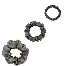 Load image into Gallery viewer, Silk Scrunchies Set - Champagne Gold - Mini, Small, Medium - Lovesilk.co.nz