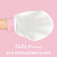 Load image into Gallery viewer, 100% Silk Exfoliating Body Glove + Face Mitt. TikTok Famous Silk Exfoliating Mitt NZ