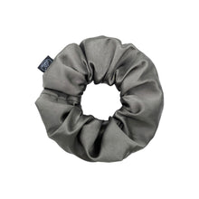Load image into Gallery viewer, Premium Mulberry Silk Scrunchie - Grey/Pewter - Extra Large - Lovesilk.co.nz