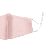 Load image into Gallery viewer, Reusable Silk 3D Face Covering Mask- Double Layer - Adjustable Ear Loops - Blush Pink - Standard Size - Lovesilk.co.nz
