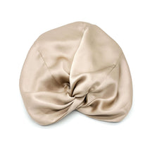 Load image into Gallery viewer, Silk Sleep Cap for Women Hair Care Natural Silk Double Layer Bonnet - Black - One Size Fits Most - Lovesilk.co.nz