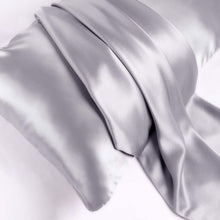 Load image into Gallery viewer, Silk Pillowcase - Silver - Queen - LOVESILK NZ