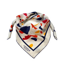 Load image into Gallery viewer, Abstract Escape Pure Mulberry Silk Scarf - Inspiration from Aotea Centre’s Terrazzo Design
