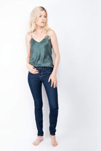 Load image into Gallery viewer, 100% Mulberry Silk Camisole - Urban Green - Lovesilk.co.nz