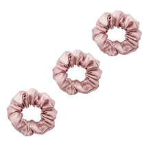 Load image into Gallery viewer, 3 Pack Premium Mulberry Silk Scrunchies - Black - Medium - Lovesilk.co.nz