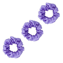 Load image into Gallery viewer, 3 Pack Premium Mulberry Silk Scrunchies - Champagne Gold - Medium - Lovesilk.co.nz