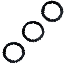 Load image into Gallery viewer, 3 Pack Premium Mulberry Silk Scrunchies - Chocolate / Brown - Mini