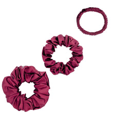 Load image into Gallery viewer, Silk Scrunchies Set - Sweet Pink - Mini, Small, Medium - Lovesilk.co.nz
