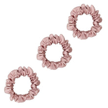 Load image into Gallery viewer, 3 Pack Premium Mulberry Silk Scrunchies - Champagne Gold - Small - Lovesilk.co.nz

