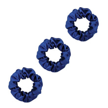Load image into Gallery viewer, 3 Pack Premium Mulberry Silk Scrunchies - Chocolate Brown - Medium