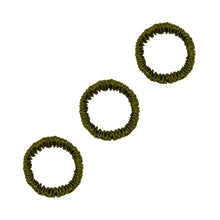 Load image into Gallery viewer, 3 Pack Premium Mulberry Silk Scrunchies - Olive - Mini
