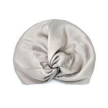 Load image into Gallery viewer, Silk Sleep Cap for Women Hair Care Natural Silk Double Layer Bonnet - Pearl River Grey - One Size Fits Most - Lovesilk.co.nz
